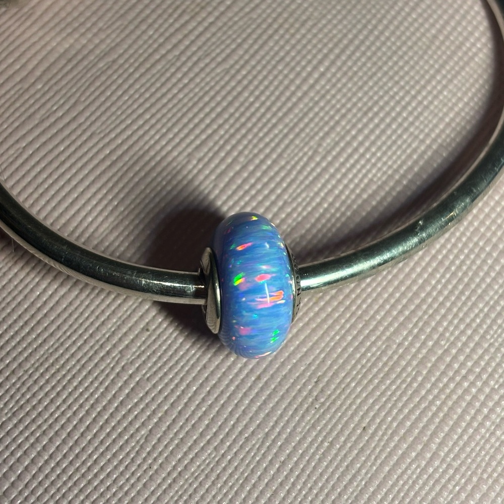 Pandora blue morano glass charm